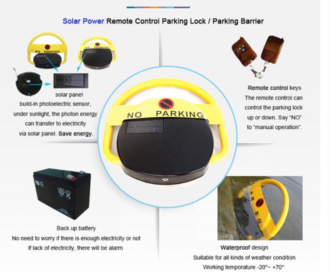 390mm Rising Car Parking Lock Rechargeable Battery Solar Panel IP65