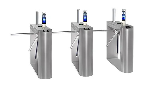 Pedestrian Access Control System Tripod Turnstile Gate featuring Facial ...