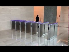 Outdoor / Indoor Drop Arm Turnstile BLDC Motor With Card Reader Fingerprint Recognition