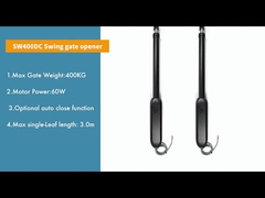 SW400DC 24V Swing Gate Operator Single / Double 400KG Gate Weight Per Leaf With Backup Battery