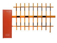 Red Yellow Orange Automatic Barrier Gate Parking Lot Barriers With Fencing