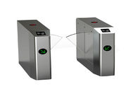 Double direction waist high turnstiles , clear acrylic automatic flap barrier pedestrian flow control