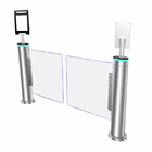 One Pillar Integrated Glass Swing Barrier Gate With Face Recognition For Wheel Chair