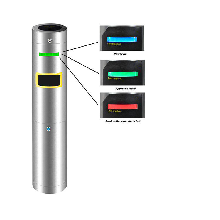 219mm Diameter Access Control Turnstiles Three Color LED Lamp Indicator ...