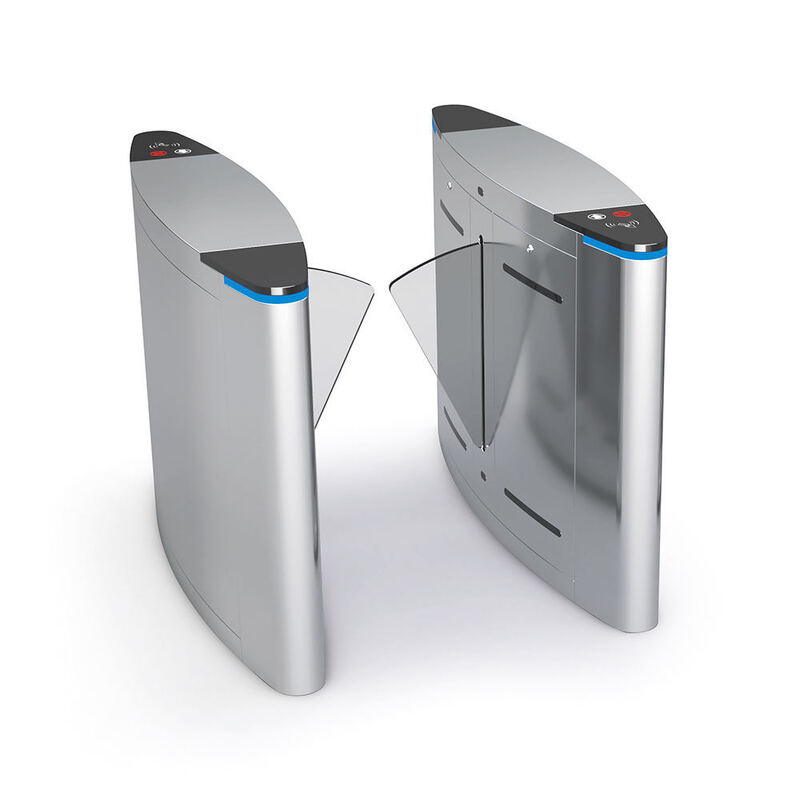 Face Recognition 304 Stainless Steel Flap Barrier Gate