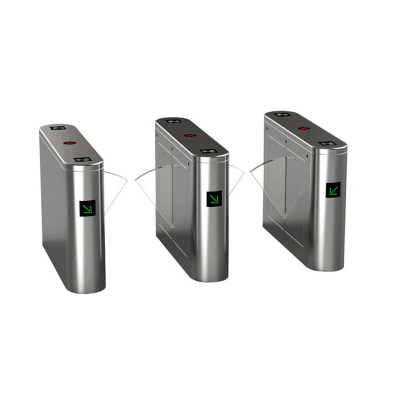 Stainless Steel Flap Barrier Gate with Fingerprint Scanner and Alarm ...