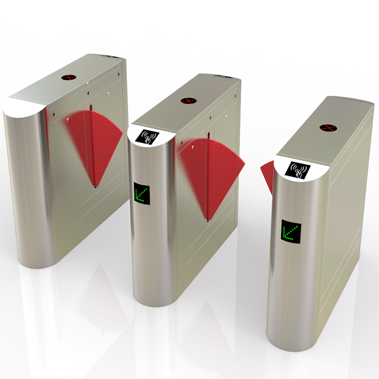 Face Recognition Flap Barrier Gate with 100W Power Consumption and ...