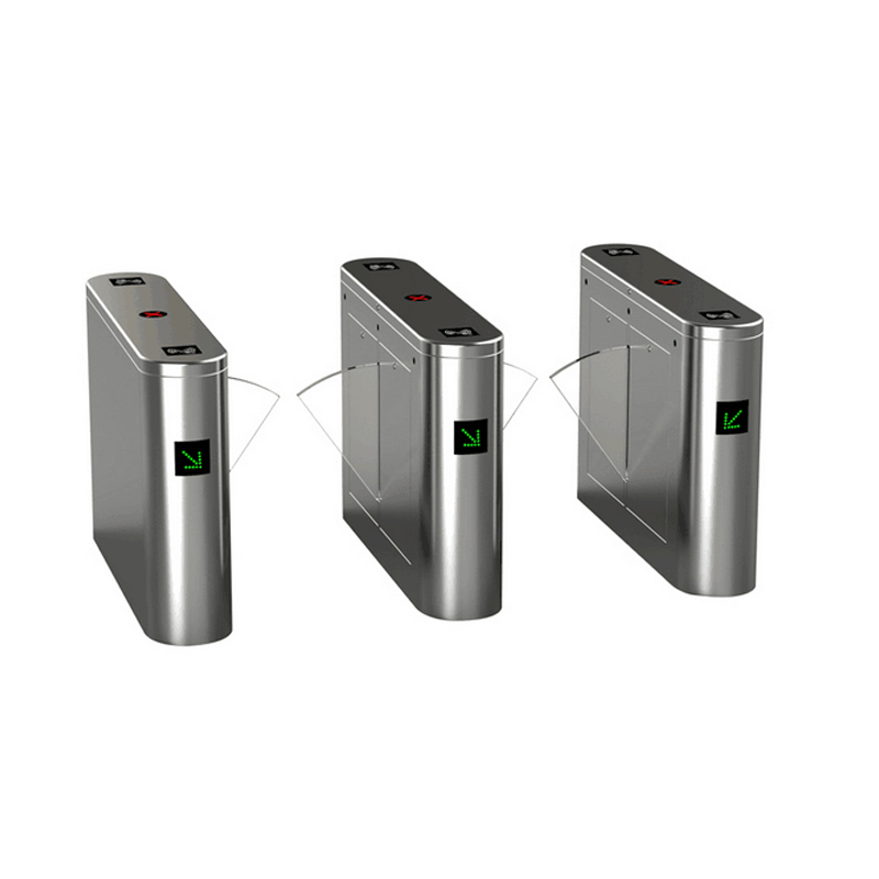Interception Gate Stainless Steel Flap Barrier Gate with Fingerprint Scanner and Alarm ...