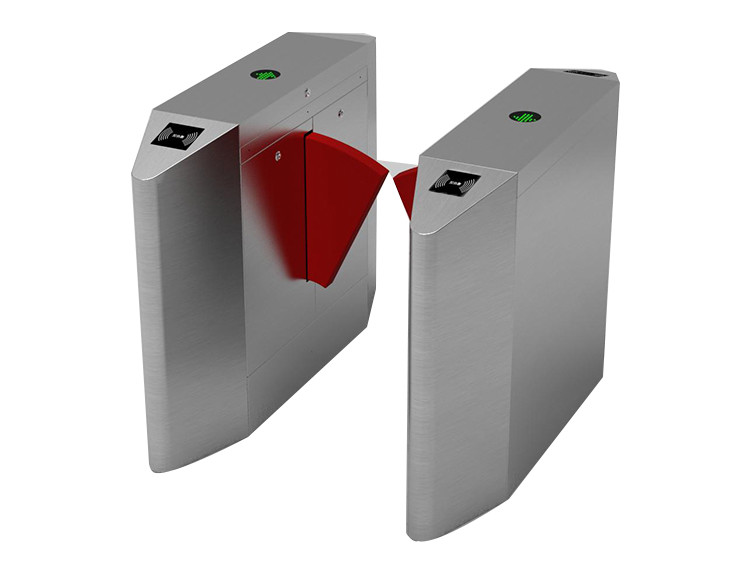 RFID / Fingerprint / Barcode Reader Flap Barrier Gate For Entrance System