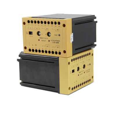 Dual Channel Vehicle Inductive Loop Detector Yellow Color For Parking Barrier Gate Control