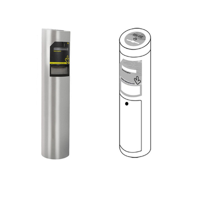 304 Stainless Steel Drop Card Collector Wire Drawing Cylinder For Visitor Management System