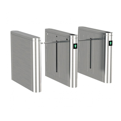 Outdoor / Indoor Drop Arm Turnstile BLDC Motor With Card Reader Fingerprint Recognition