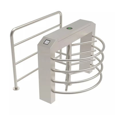 SS304 Outdoor Half Height Turnstile Security QR Code Scanner Turnstile Entrance Gates