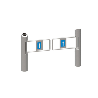 Dry Contact Swing Turnstile Gate Brushed Stainless Steel Anti Breakthrough