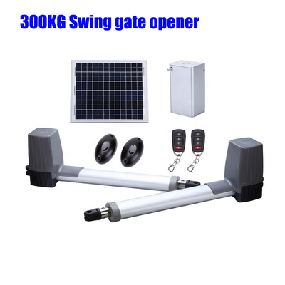 300KG Weight Swing Gate Opener 2.5 Meter Length Per Leaf 80W 24V DC Motor