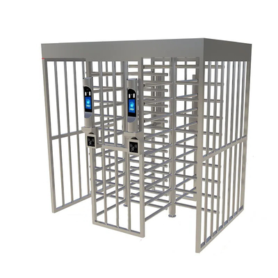 Hotel Access Control Cross Full Height Turnstile Rainproof Housing Anti-Corrosion