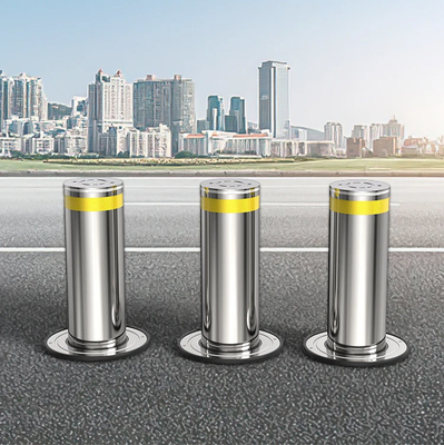 Driveway Parking Removable Pneumatic Hydraulic Rising Bollards Automatic Stainless Steel