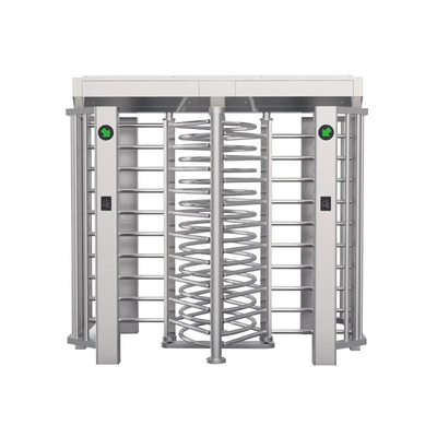Entrance And Exit Full Height Turnstile Gate High Security Guard Semi-Auto Dual Lane