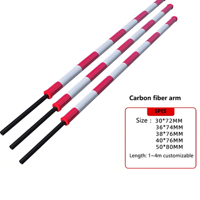 100% Duty Cycle 1m to 4m Length Automatic Boom Barrier Gate Carbon Fiber Round Arm