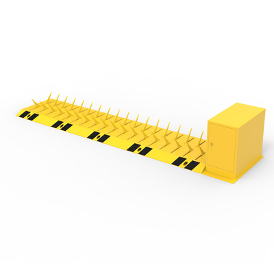 Surface Mount Tyre Killer With Electromechanical Arm Barrier Yellow/Black Painted Color