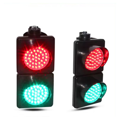 Parking Lots 4 Inch Colored Lens Mini 100mm Red Green Color LED Traffic Signal Light