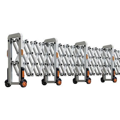 Retractable Pedestrian Durable Safety Manual Operation Expandable Fence Barricade Gate with Wheel