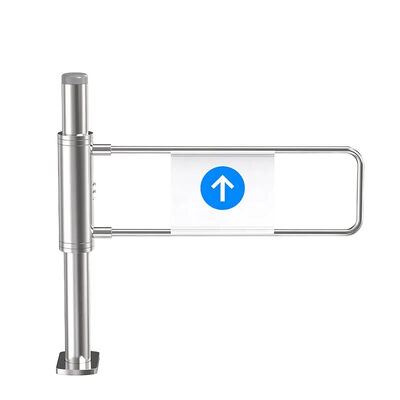 Brushed Stainless Steel One-Way Manual Swing Barrier Gate with IP68 Protection Grade for Secure Access Control