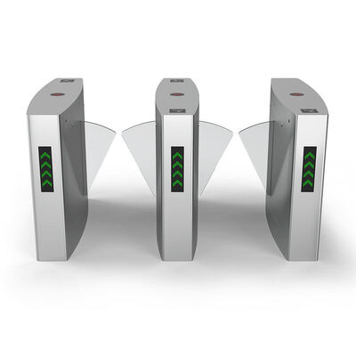 Electrical Retractable Flap Barrier Gate with DC 24V Motor and Clear Acrylic Flap CE Approved Turnstile