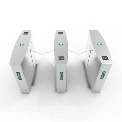 Entrance Security Flap Barrier Gate Pedestrian Turnstile With IR Sensors 27cm Flap Length and 1s Opening/Closing Time