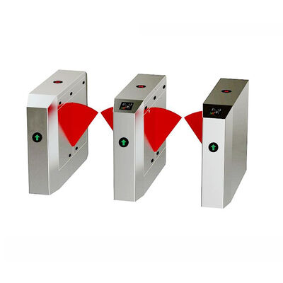 Double Direction Waist High Turnstile with Clear Acrylic Flap and Stainless Steel Housing