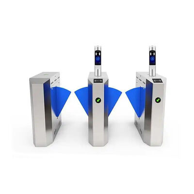 304 Stainless Steel Retractable Flap Gate Barrier with 1.5mm Thickness and Infrared Photocell for Access Control