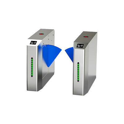 Face Recognition RFID Fingerprint Flap Barrier Gate with 30 Person/Minute Flow Rate for Fitness Centers