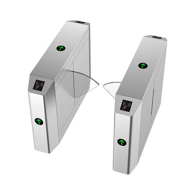 24V BLDC Flap Barrier Turnstile Wire Drawing AC100V With Face Recognition