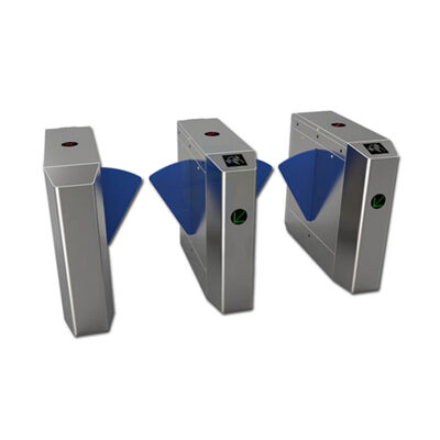 Face Recognition 100W SS304 Retractable Flap Barrier Turnstile for Access Control