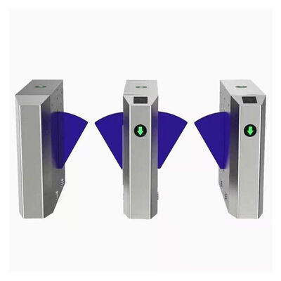 304 Stainless Steel Automatic Flap Barrier Gate with Bi-directional Access and 25-30 Persons/Minute Flow Rate