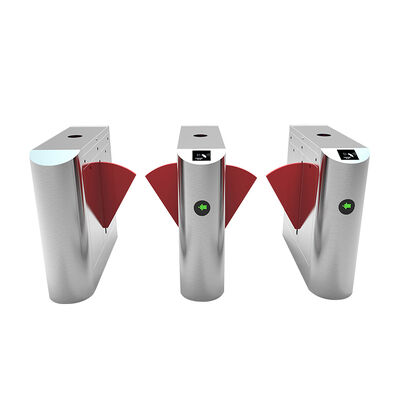 SUS304 Stainless Steel Face Recognition 35W Power Consumption Flap Barrier Gate Access Control Turnstile