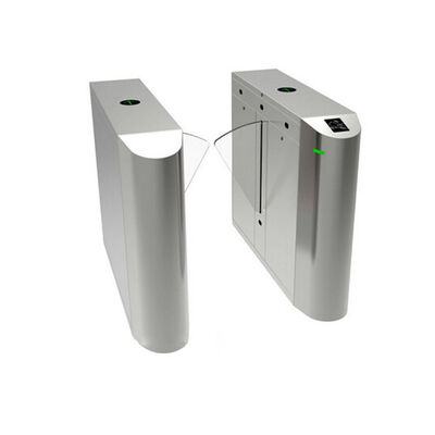 600mm Width 100W Acrylic Wing Flap Barrier Turnstile with Brushless Motor and Anti-Breakthrough Design