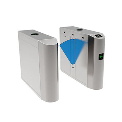 CE Certificated RFID Card Reader Bidirectional Flap Barrier Gate For Fitness Center