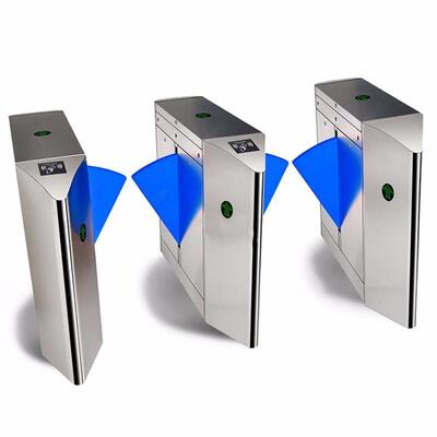 304 Stainless Steel RS485 Facial Recognition Flap Barrier Gate for Access Control Turnstile