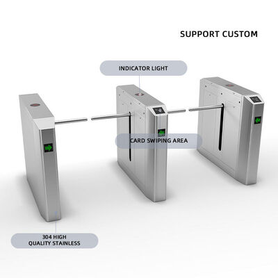 IP55 RFID Security Gate Access Control Double Moter Bridge Drop Arm Turnstile