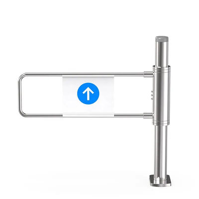 Waist High Single Direction Swing Turnstile Gate with 304 Grade Stainless Steel Construction