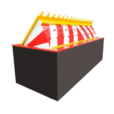 6m Width Automatic Road Blocker A3 Steel Anti Terrorist LCD Display