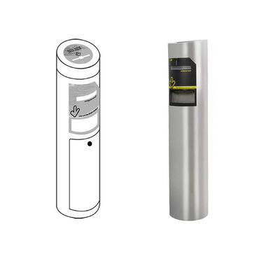 304 Stainless Steel 219mm Diameter Dropbox Card Collector with 280 Card Capacity for Visitor Management