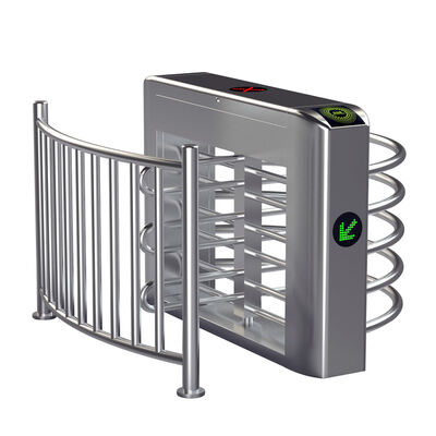 RFID Card Reader Half Height Turnstile with Auto Lock Function and 304 Stainless Steel Housing for Intelligent Passage Management