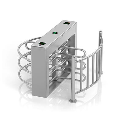 Fingerprint Reader 304 Stainless Steel Bi-directional Half Height Turnstile Waist Height Barrier