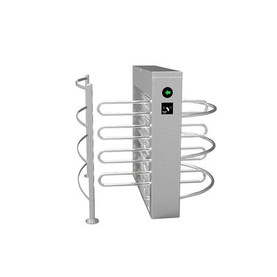 304 Stainless Steel Waist High Turnstile with 25 to 30 Person per Minute Flow Rate and CE Certification