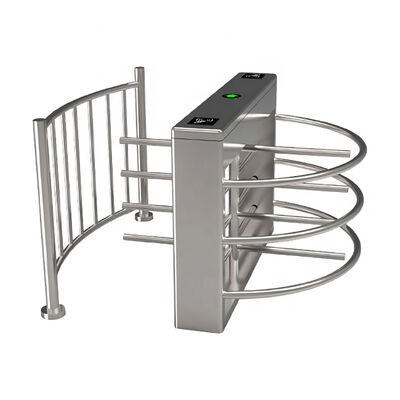 Solenoid Mechanism Waist Height Turnstile IP55 With QR Barcode Scanner