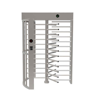 Stainless Steel Full Height Turnstile with 30 Person Per Minute Passing Rate and 600 Mm Width Channel
