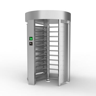 Fingerprint Reader Full Height Turnstile with 304 Grade Stainless Steel Construction and Anti-Tailgating Feature