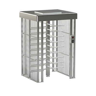 304 or 316 Stainless Steel Full Height Turnstile with 25 to 30 Person Per Minute Flow Rate for Indoor/Outdoor Security Access Control